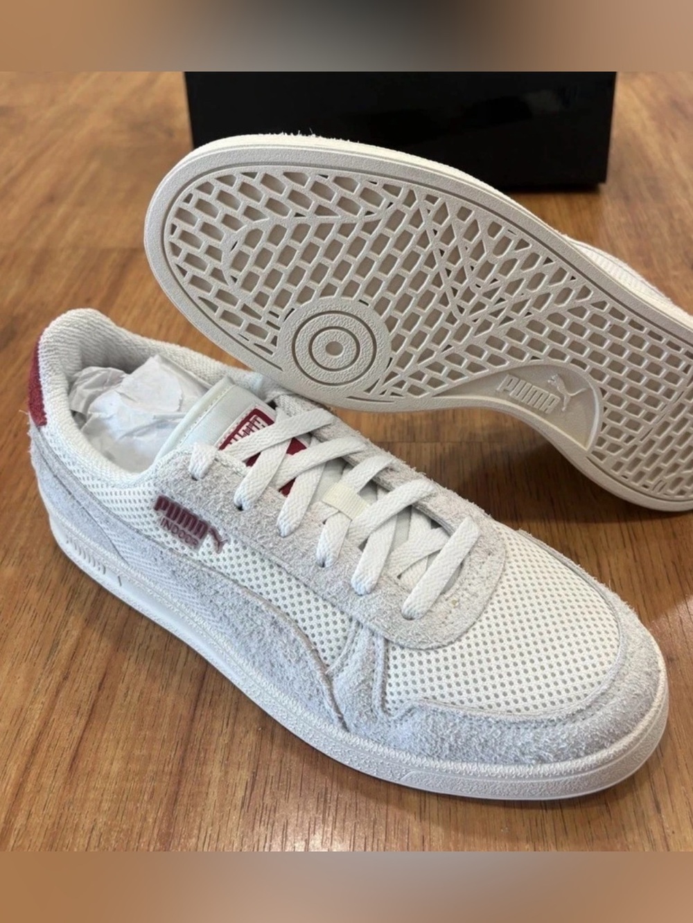 [398917-02] MENS PUMA INDOOR MESH Intense Red/ White/ White Shoes Sneakers Sz 11
